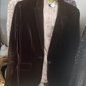 J. Crew women’s Velvet Blazer - Dark Brown